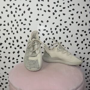 Adidas Tubular Beige Shadow Knit Kids Lace Up Sneakers